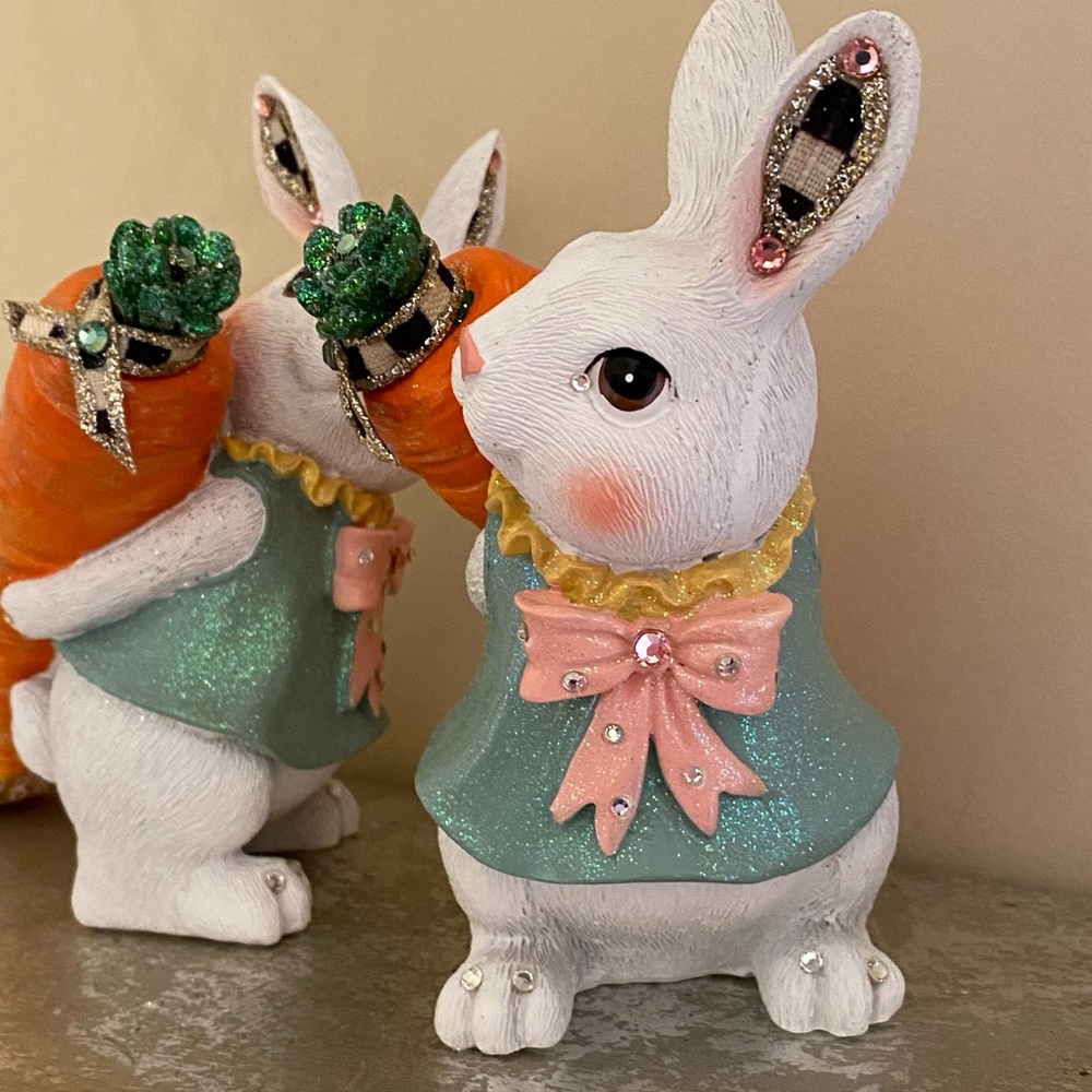 🌷Sale🌷Bunny Dressed up w/Swarovski Crystals & MacKenzie-Childs ✨NEW✨